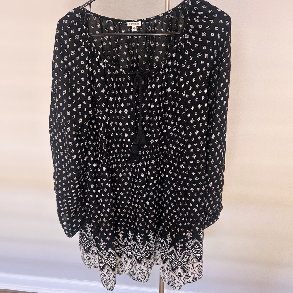 Black and White Tunic Dress